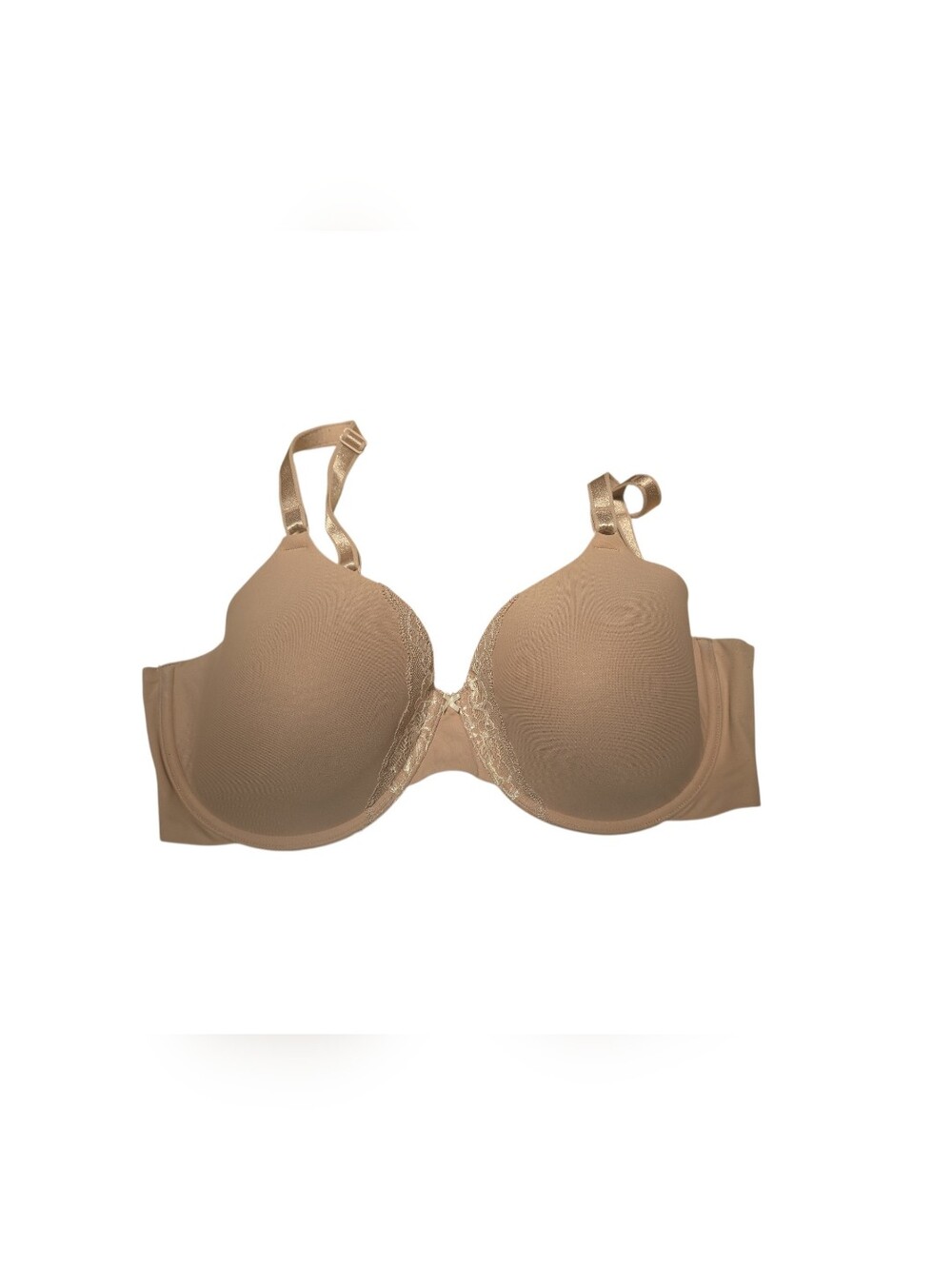 Olga "To A Tee" Lace Contour Underwire Bra 42C Beige Style 35445 Discontinued